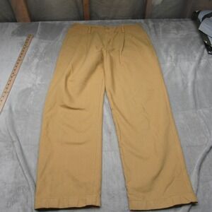 Stan Ray Pants Mens 34x29 Beige Pleated Chino Workwear Straight Leg USA Made VTG